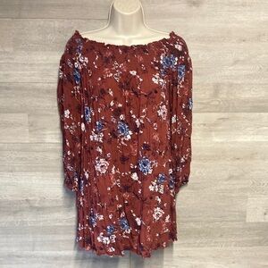 Long sleeve boho tunic/ dress size s